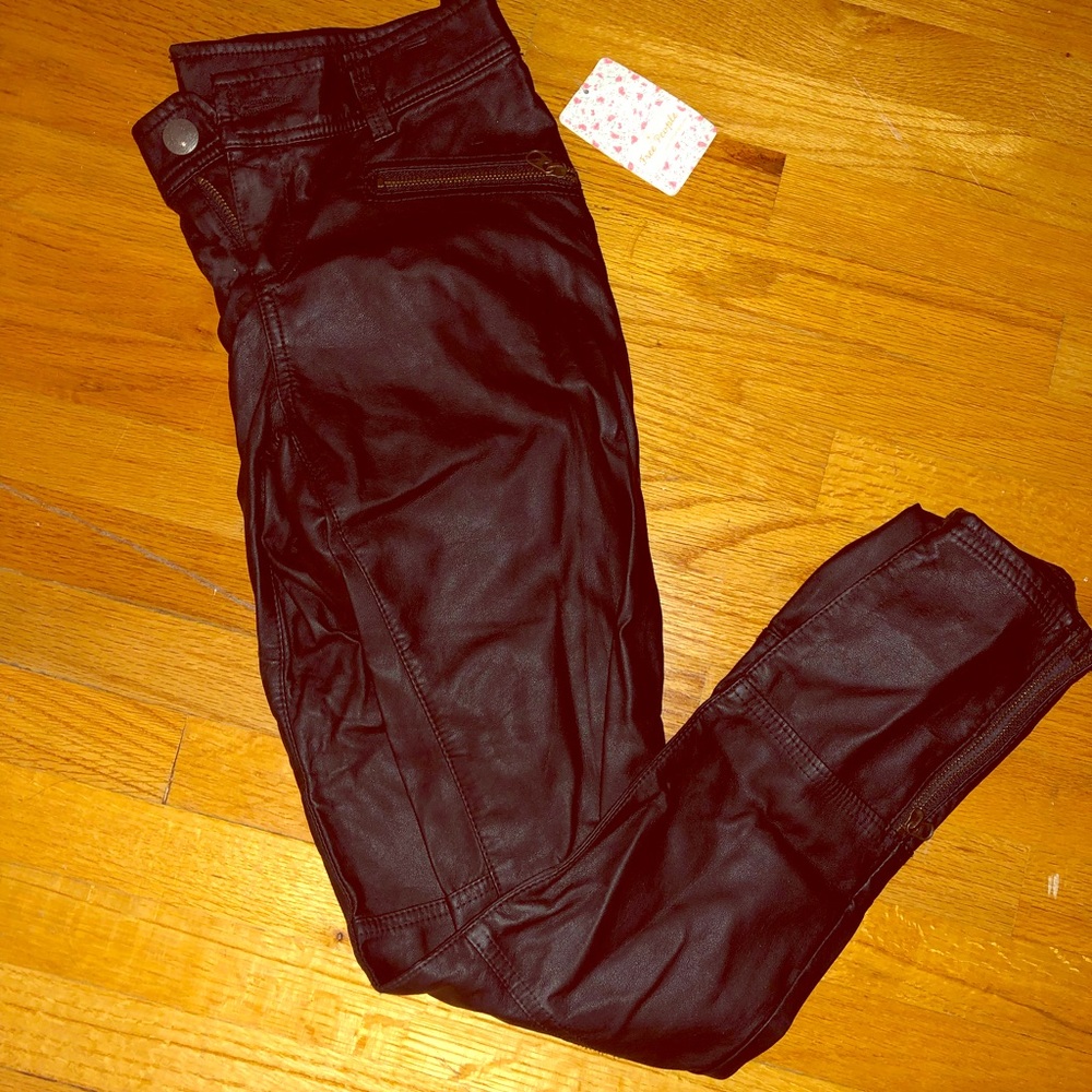 Feee People Leather Pants